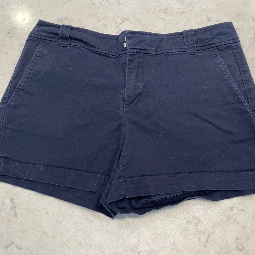 New York & Co navy blue flat front shorts